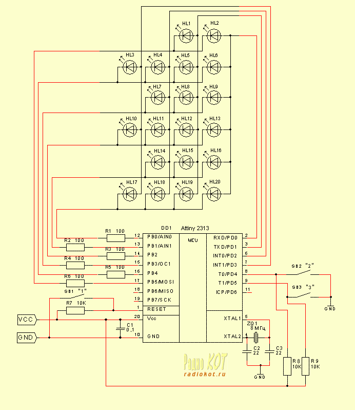 Простые часы на AVR